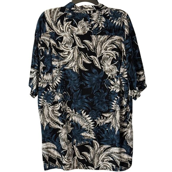 Vintage Ocean Current Hawaiian Shirt Mens Size L Tropical Floral Leaf Button Up - Picture 2 of 12